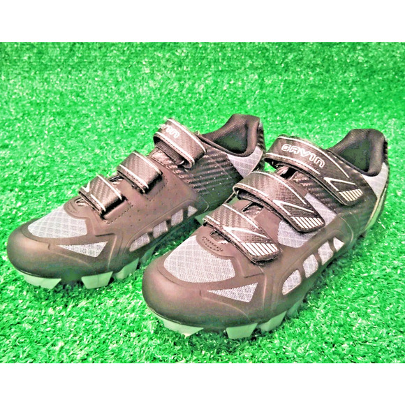 Gavin Indoor Cycling Shoes Women's Black Gray Road Bike Mesh Flexible Straps - Picture 1 of 6